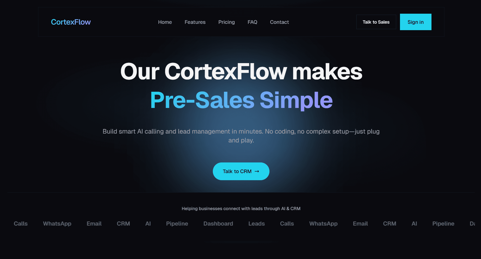 CortexFlow AI CRM